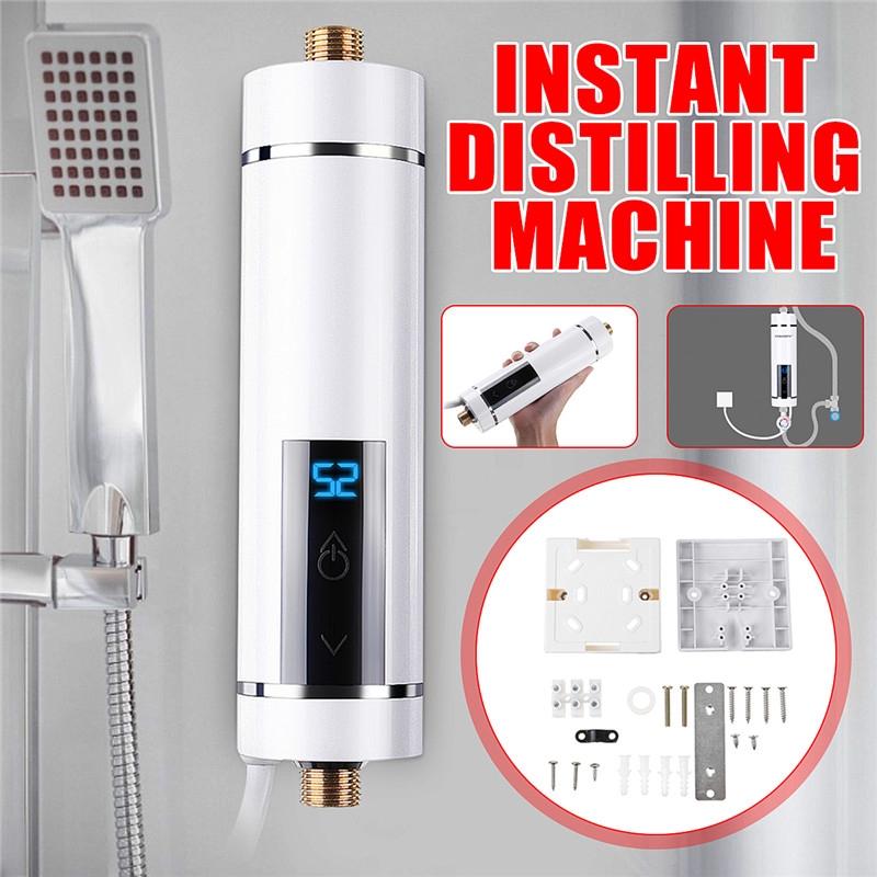 

Светодиодный интеллектуальный электрический водонагреватель 3500 Вт 220 В Безнапорный мгновенный водонагреватель Набор для душа для ванной комнаты С регулировкой температуры Автоматически 5.5