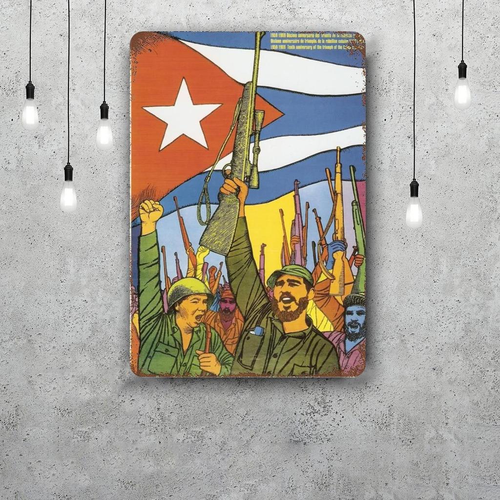 fidel castro Chairman Vintage Metal Tin Signs Posters Decor Retro Metal Plaque Wall Art Decor for Garage Bar