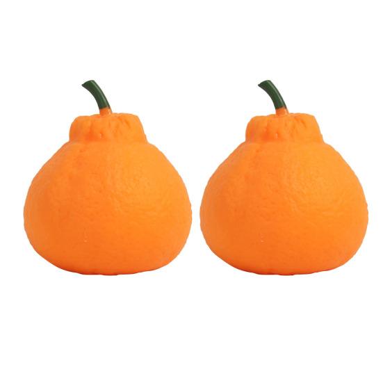 2/3/5Pcs Stress Relief Ugly Orange Toy Decompression Dekopon Stress Ball Anti-anxiety Simulation Fruit Squeeze Sensory Fidget Toy 2pcs