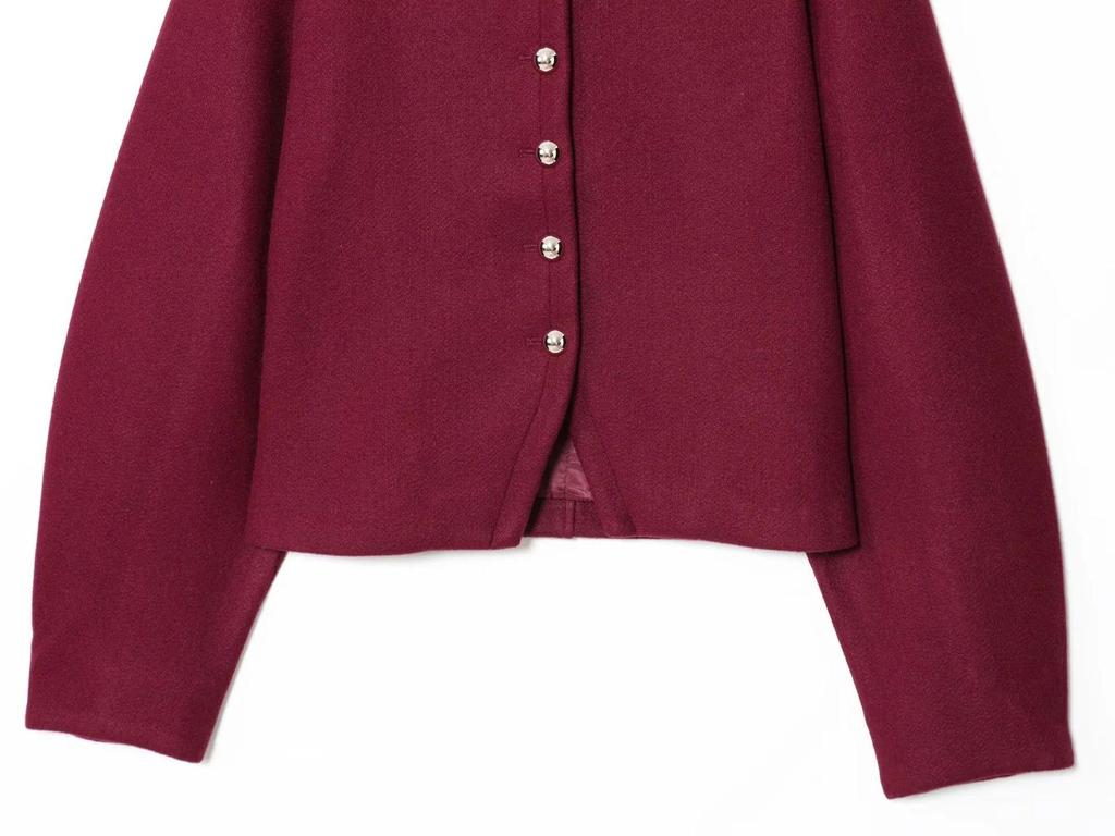 European & American Style Women's Fashion Long Sleeve Coat with Button Detail