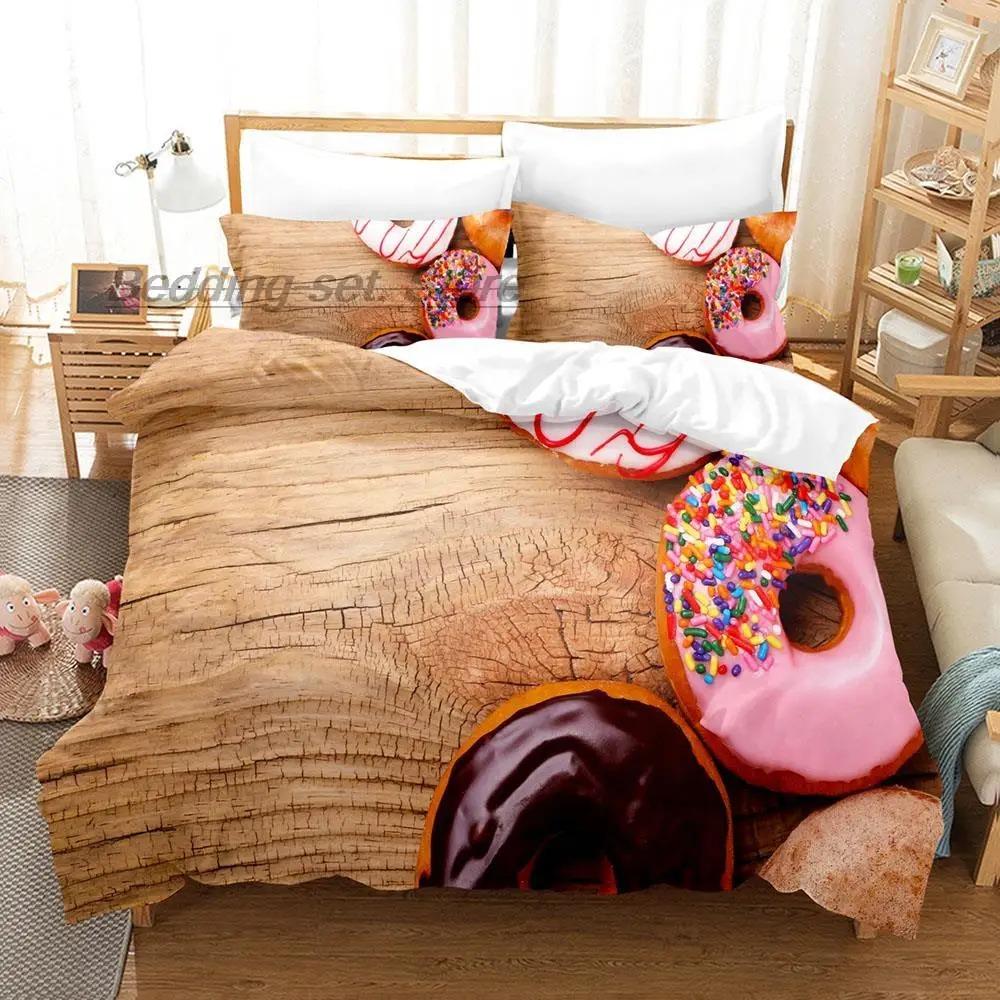 

Mis Pastelitos Bedding Set Single Twin Full Queen King Size Bed Set Aldult Kid Bedroom Duvetcover Sets 3D Anime bed sheet set US King 264x228cm