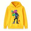 Kids Boys Girls Pullover Hoodie, Stylish Cyberpunk Triangle Head Eye Cartoon Print Casual Long Sleeve Sweatshirt for Children