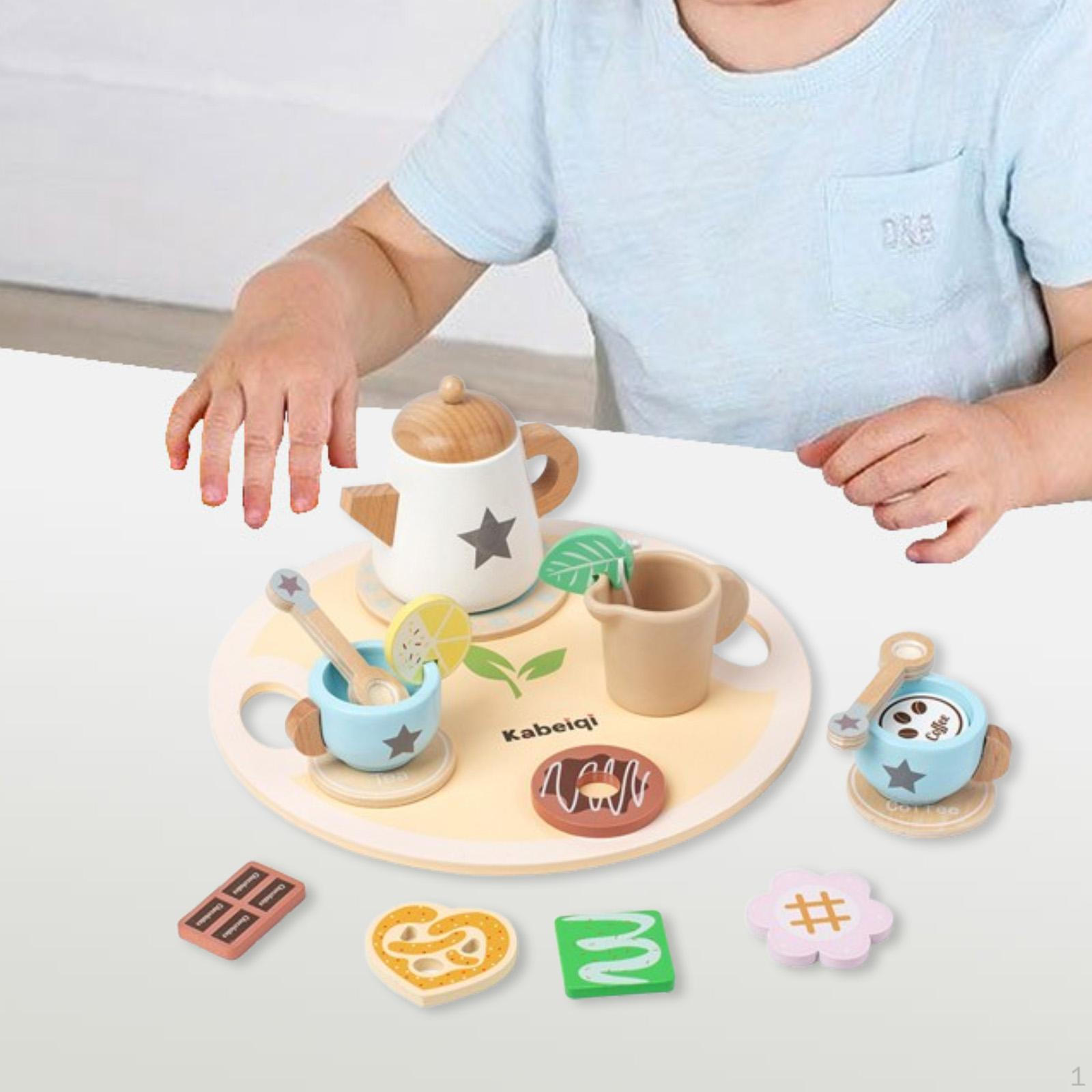 

Игрушечный чайный набор для девочек, набор для вечеринки для малышей, игровые кухонные принадлежности для детей, Flower