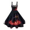 Women's Halloween Print Off-Shoulder Spaghetti Strap Dress