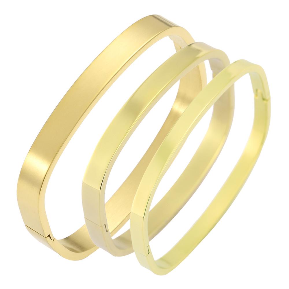 Unisex Armband aus Edelstahl, quadratisch, mit beliebtem europäischem und amerikanischem Design