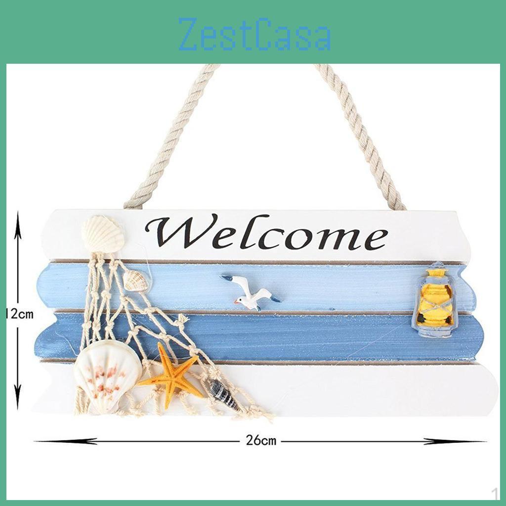 Decor Beach Welcome Wooden Hanging Plaque
