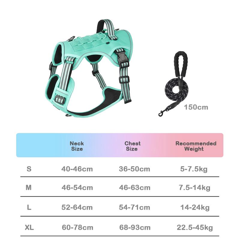 Heavy Duty Tactical Harness for Large Dogs Tactical Military Vest Multi-Functional Adjustable Pet Explosion Proof Training Vest