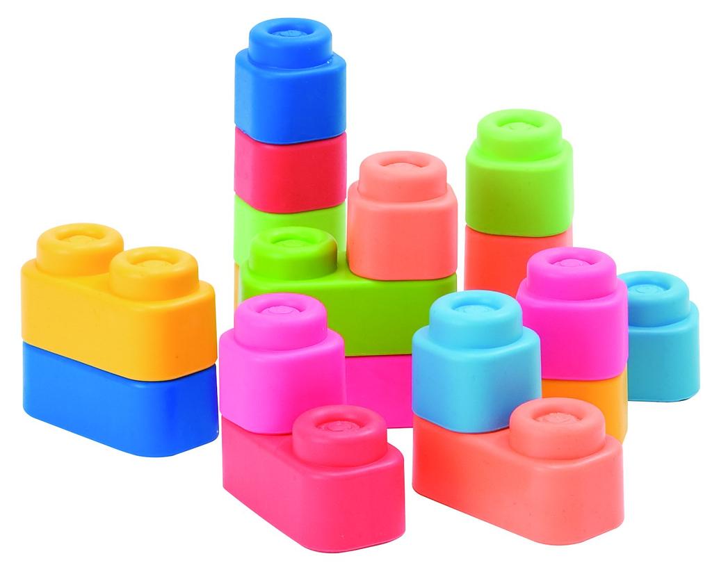 Clemmy Baby Clemmy erste Lernbausteine 20 Stück Softbaustein Basisset Box 156157 Babyfreundlich
