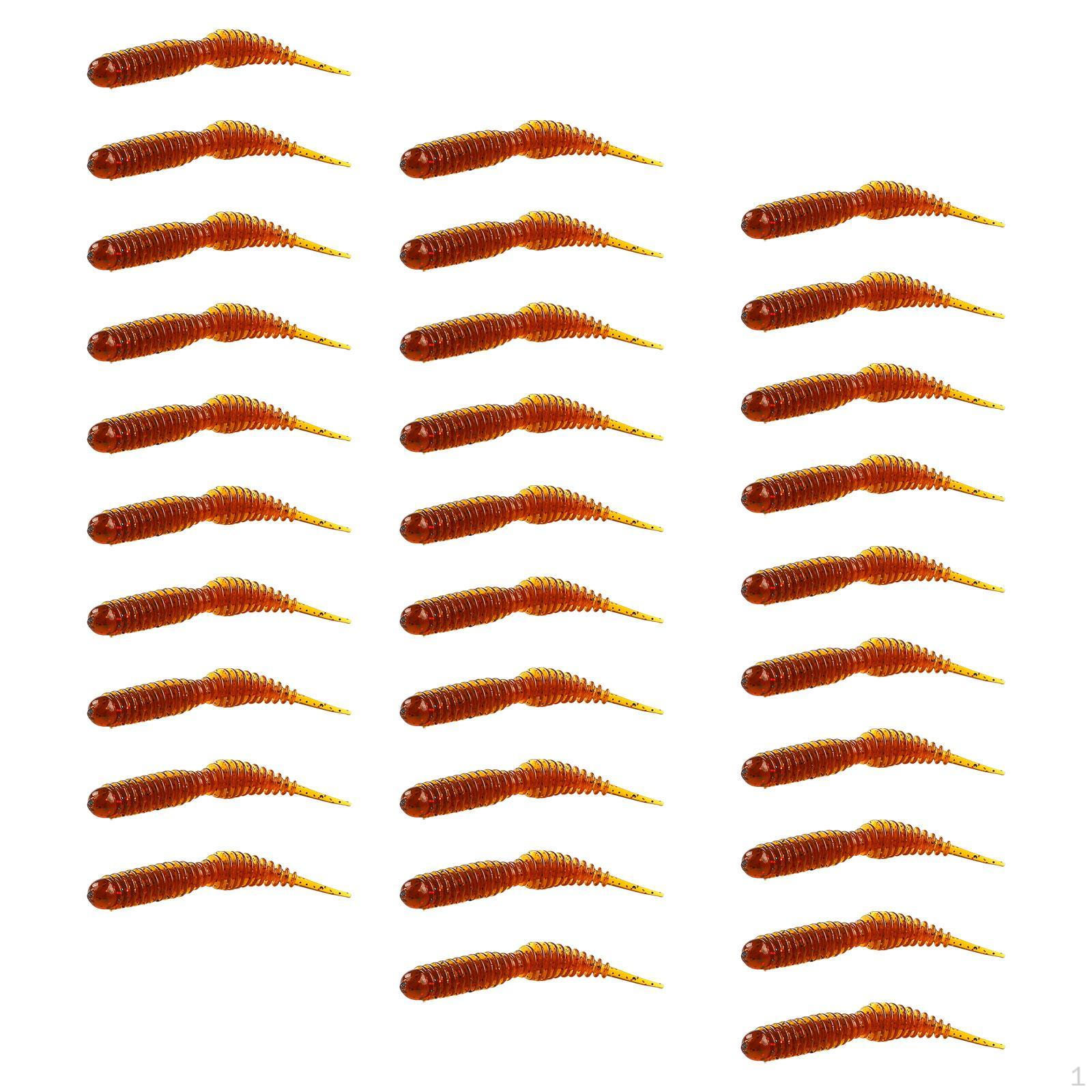 

Crankbait Fishing Worms Lures Wave Swimbaits for Saltwater Walleye red 30x 40mm0.42g