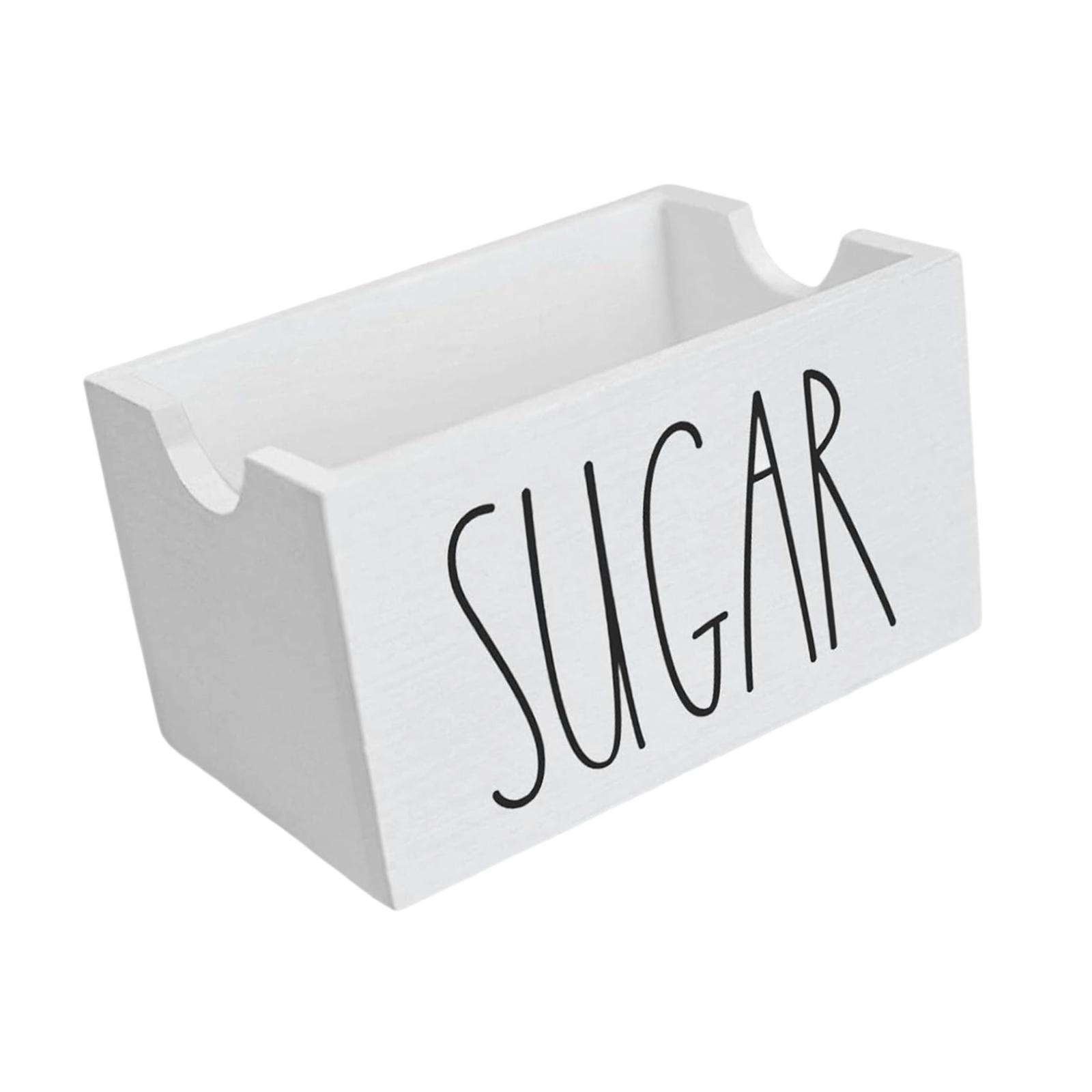 

Держатель для пакетиков сахара Деревянная коробка для хранения чайных пакетиков Органайзер для сортировки кофейных капсул для ресторана Отеля Столешницы Кофейного бара белый