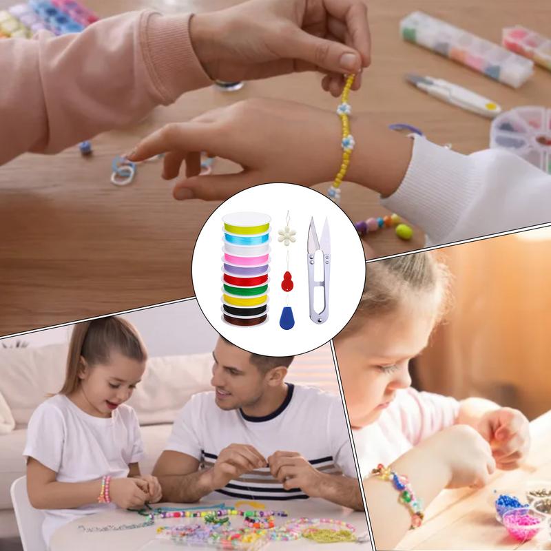 Stretchy Bracelet String 1.0mm Bead Bracelet String Round Friendship Bracelet Cord Bracelet Making String 10 Rolls For Jewelry