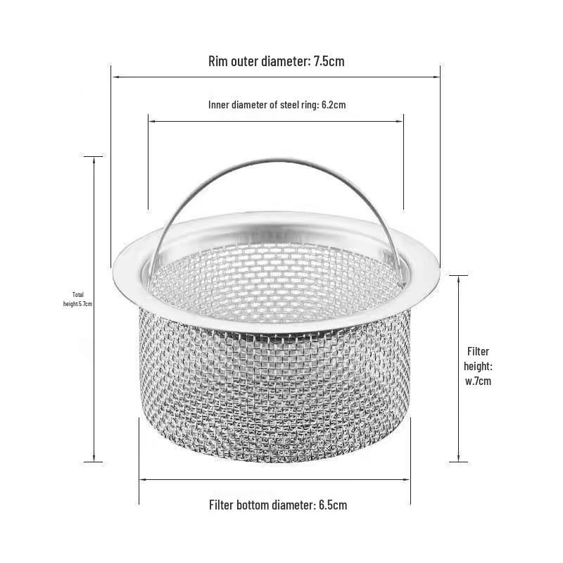 Stainless Steel Universal Sink Strainer: Aquarium Filter, Vegetable Washer, and Drain Basket.