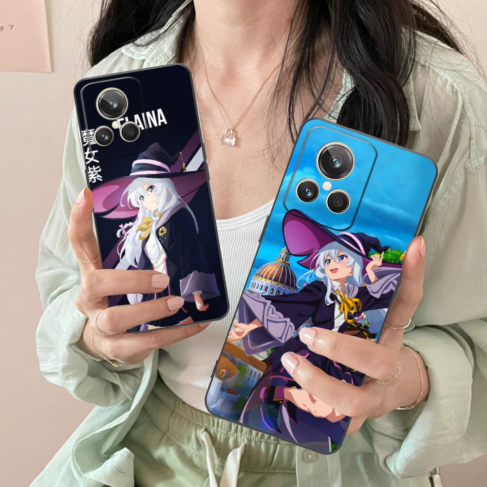 Wandering Witch Elaina Matte TPU Mobile Phone Case for Realme 15 14 13 12 11 10 9 Pro Plus T i Lite 5G Colorful Printing Cover