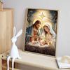 Set Pittura Diamante Fai da Te 5D Diamanti Completi Scena della Natività Artigianato Religioso per Decorazione Murale Casa