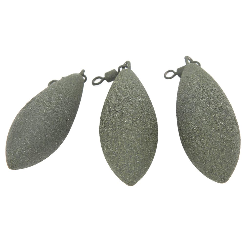 Kit de 3 Pesos Plomados para Lanzar Pesca Giratorio Oliva Plomada de Pesca Equipo de Pesca para Agua Salada Agua Dulce