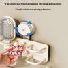 Wall-Mounted Comb Storage Rack Suction Cup Bathroom Hair Tie Holder No-Drilling Needed Hairband Holder Plastic Organizer