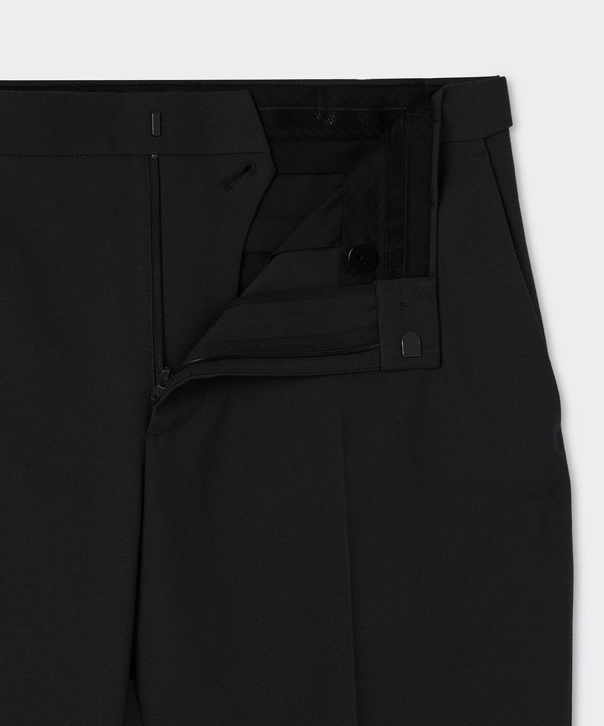 MUSINSA STANDARD Whipcord Flare Hidden Banding Slacks [Black]