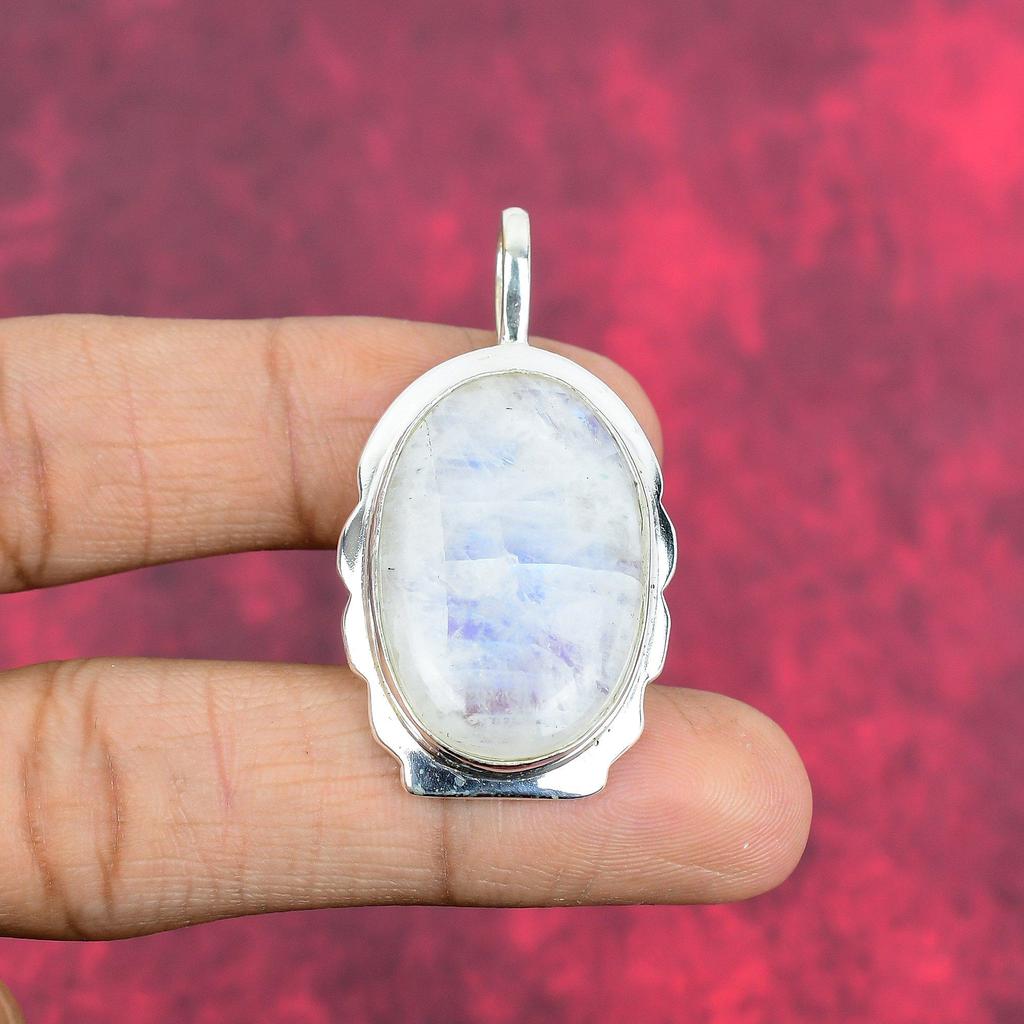 Moonstone Pendant, 925 Solid Sterling Silver Gemstone Jewelry, Handmade Pendant, For Thanksgiving