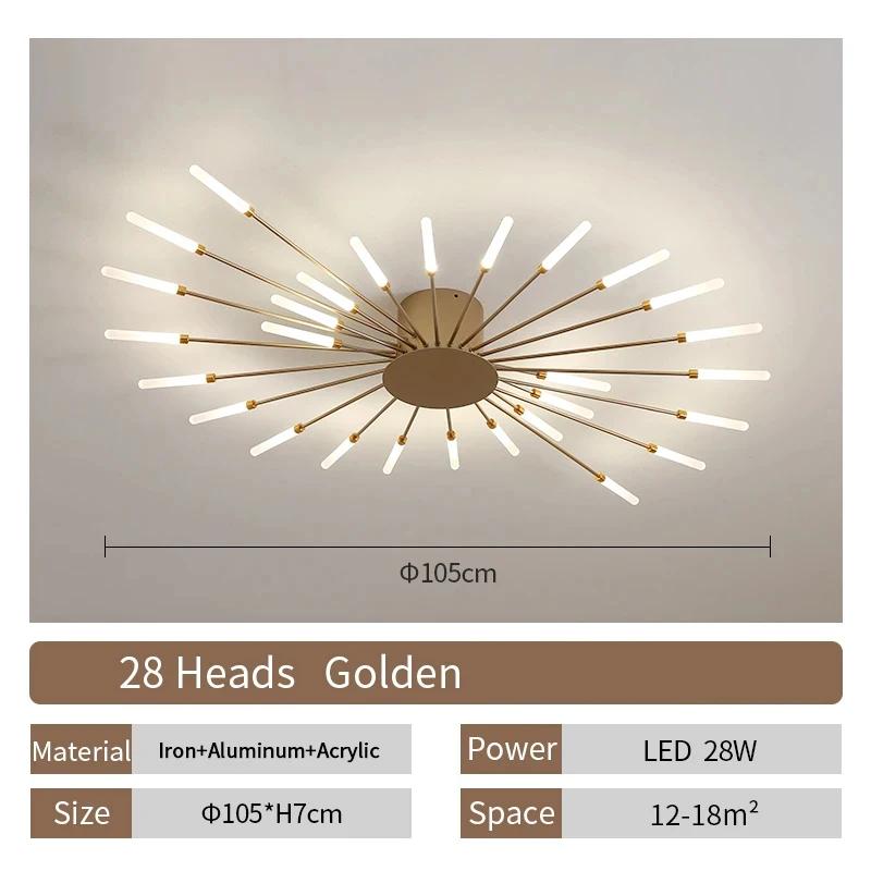 Oturma Odası Lambası LED Tavan Lambası Modern İç Mekan Aydınlatması Akrilik Nordic Yaratıcı Yelpaze Şekilli Yatak Odası Armatürü Ev Dekorasyonu Çocuk Odası