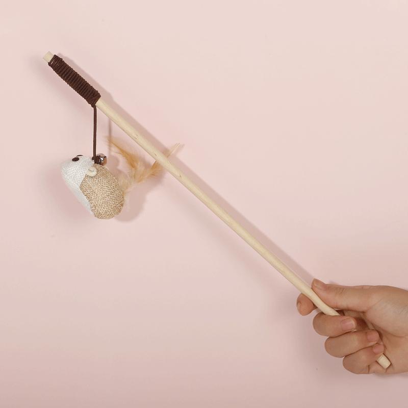 

Игрушка для кошек, дразнить кошек, палочка для кошек, защита окружающей среды, хлопок, конопля, деревянный столб, игрушка, сизаль, перо, мышь, дразнить домашних животных, столб для кошек