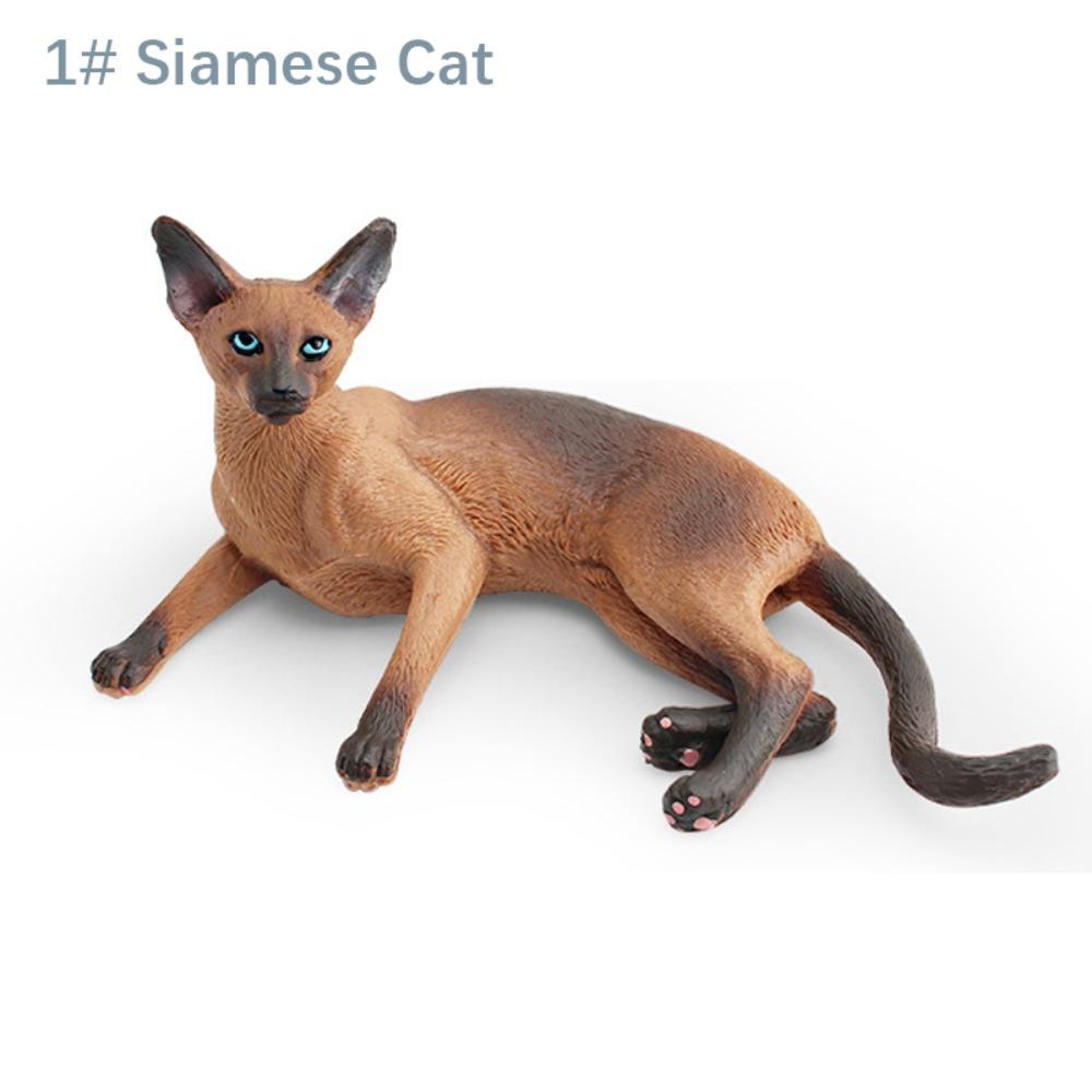 Lifelike Realistic Pet Figurines PVC Cat Action Figures Cute Simulation Pet Car Decoration