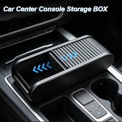 Contenitore per Cruscotto Auto Custodia Occhiali Scatola Portaoggetti per Auto Portamonete Scatola Organizzatrice Estraibile con Coperchio Accessori Interni Auto