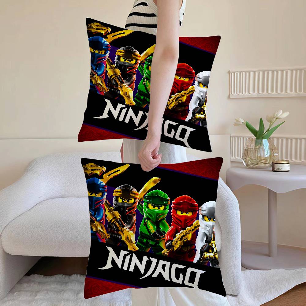 G-Game N-Ninjagos Pillow Case Anti-dustmite Pillowcase Invisible Zipper Silky Sofa Cushion Cover