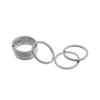 10Pcs/Pack Useful Clasps Pocket Keychain Chain Loop Stainless Steel Split Key Ring