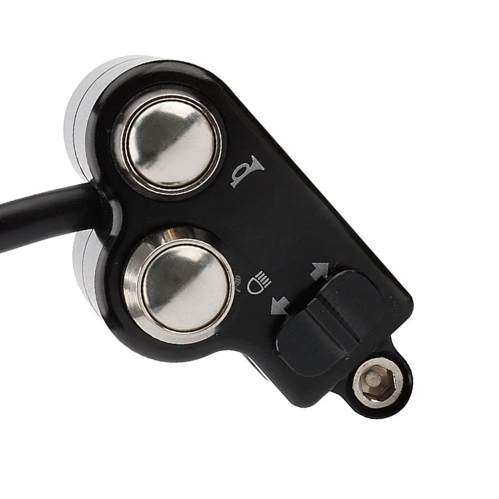 2x 22mm Motorcycle Handlebar Switch Kill Start Turn Signal Horn High & Low-Beam