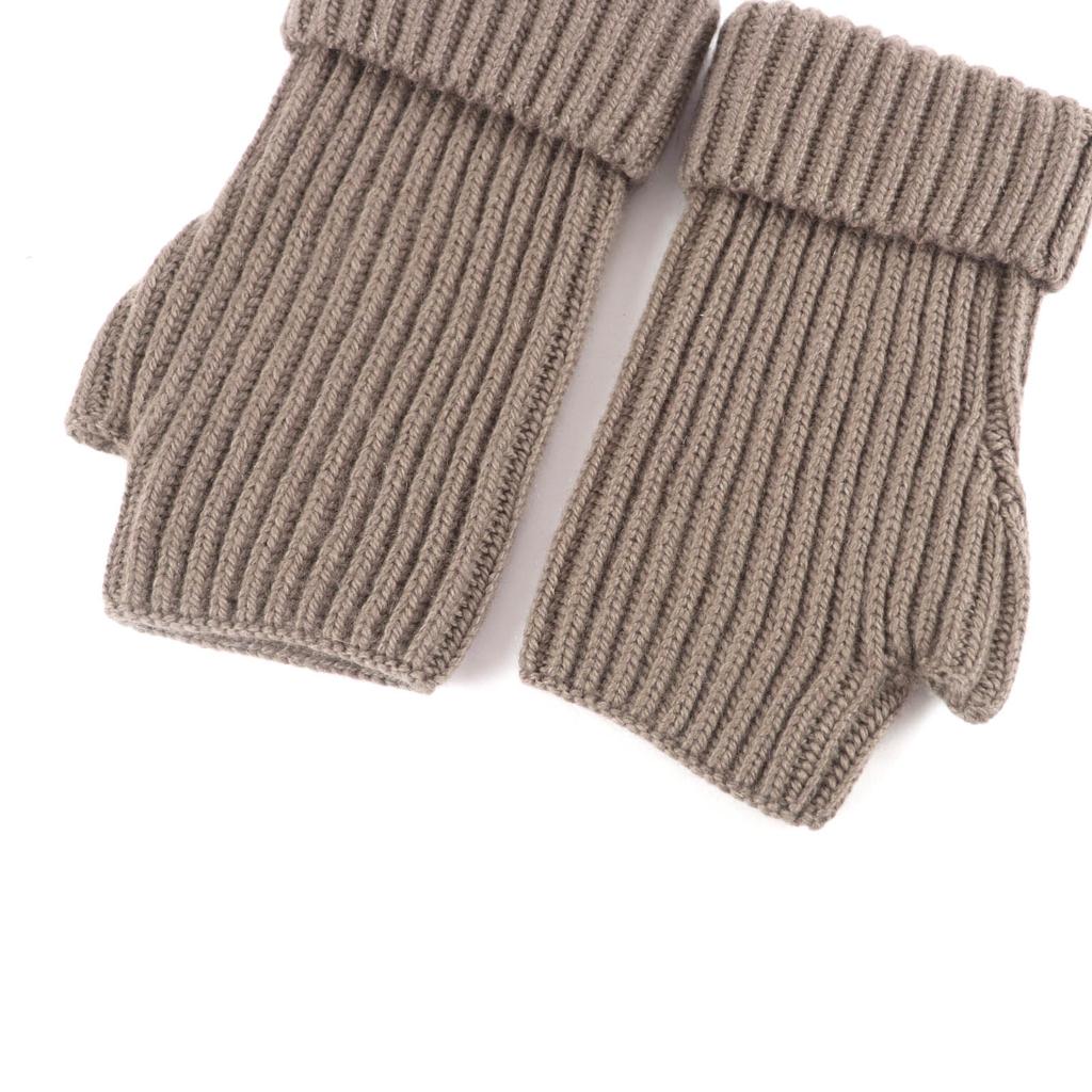 Excellent HERMES Gloves Filipa Brown Cashmere Women M H222033G Used