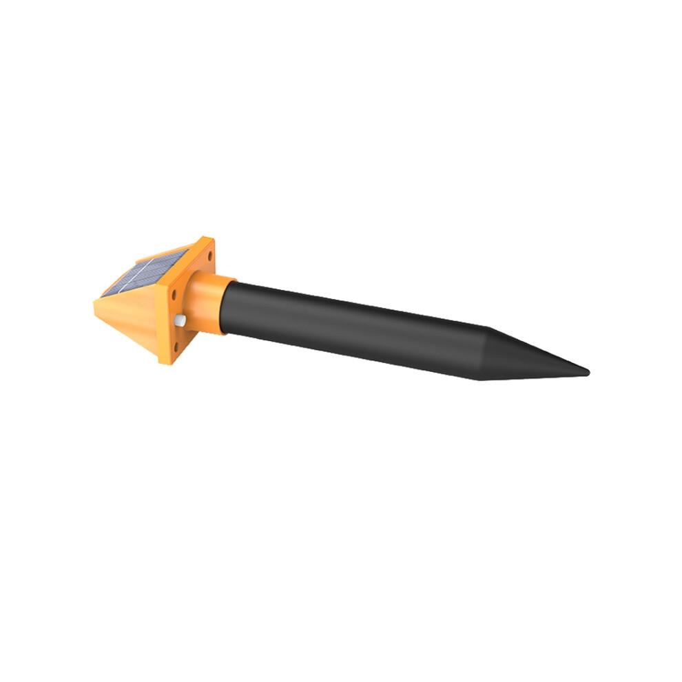 Répulsif à rongeurs solaire ultrasonique étanche IP66 pour extérieur – Répulsif pour animaux de verger (Orange)