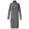Women's Fashion Casual High Neck Long Sleeve Mid-length Sweater Dress Knit Sweater