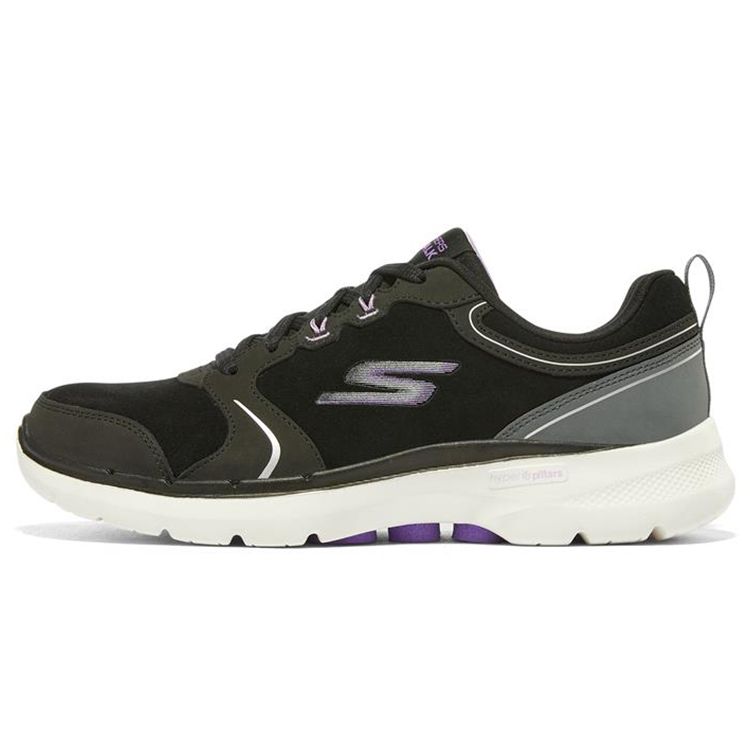 Skechers Go Walk 6 Low Top Running Shoes Women sneaker Black White 896046-BKLV 35