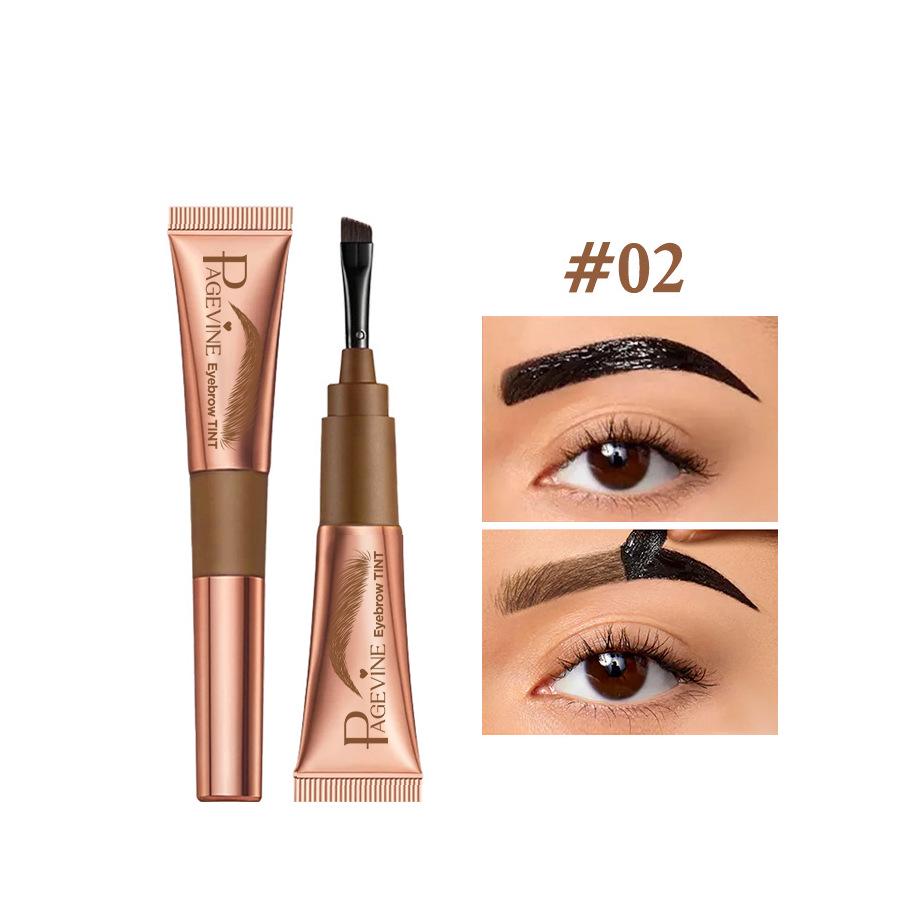 Cross-Border PAGE VINE Peel-Off Waterproof Eyebrow Gel Tint - Semi-Permanent, Smudge-Proof Eyebrow Dye Pencil.