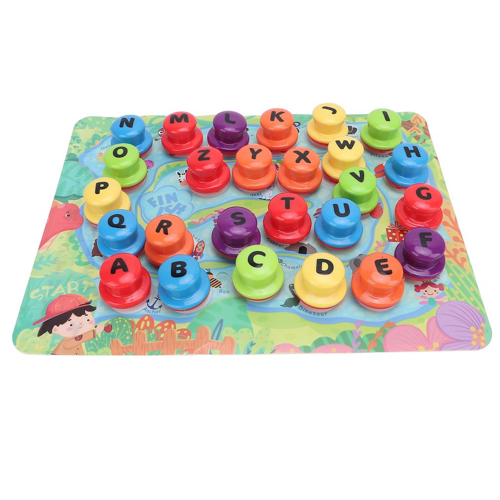 Alphabet Playdough Stamp DIY Clay Stamps Children Educational Toy with Activity Playmat