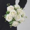 Rose Flower Bouquet Artificial Silk Wedding Decor Gift For Bridesmaids
