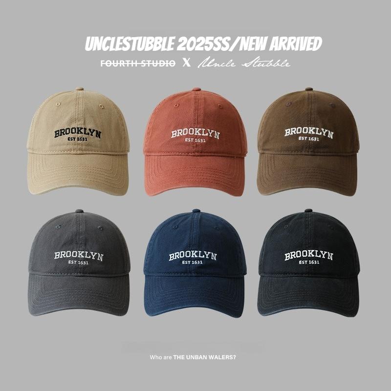 1pc Soft Retro Letters Baseball Caps for Women,solid Color Embroidered Sun Hat Adjustable Men Sports Peaked Cap Trucker Dad Hats