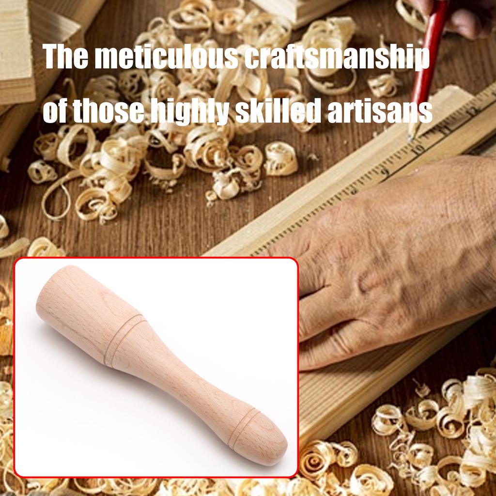 Ergonomic Beechwood Solid Round Hammer With Natural Finish For Woodworking Kitchen Cooking Carpentry Tasks DIY Projects