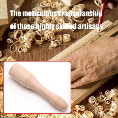 Martillo Redondo Macizo Ergonómico de Madera de Haya con Acabado Natural Para Carpintería Cocina Cocinar Tareas de Carpintería Proyectos de Bricolaje