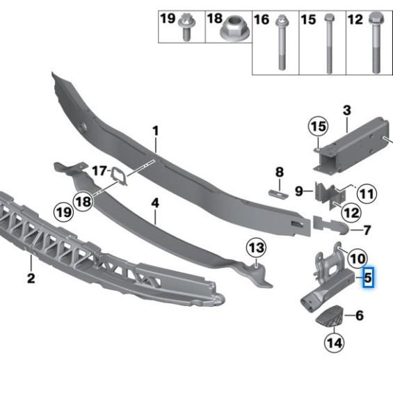 BMW 4 Series F82/F83 Front Bumper Inner Bracket (51118054313/51118054314)