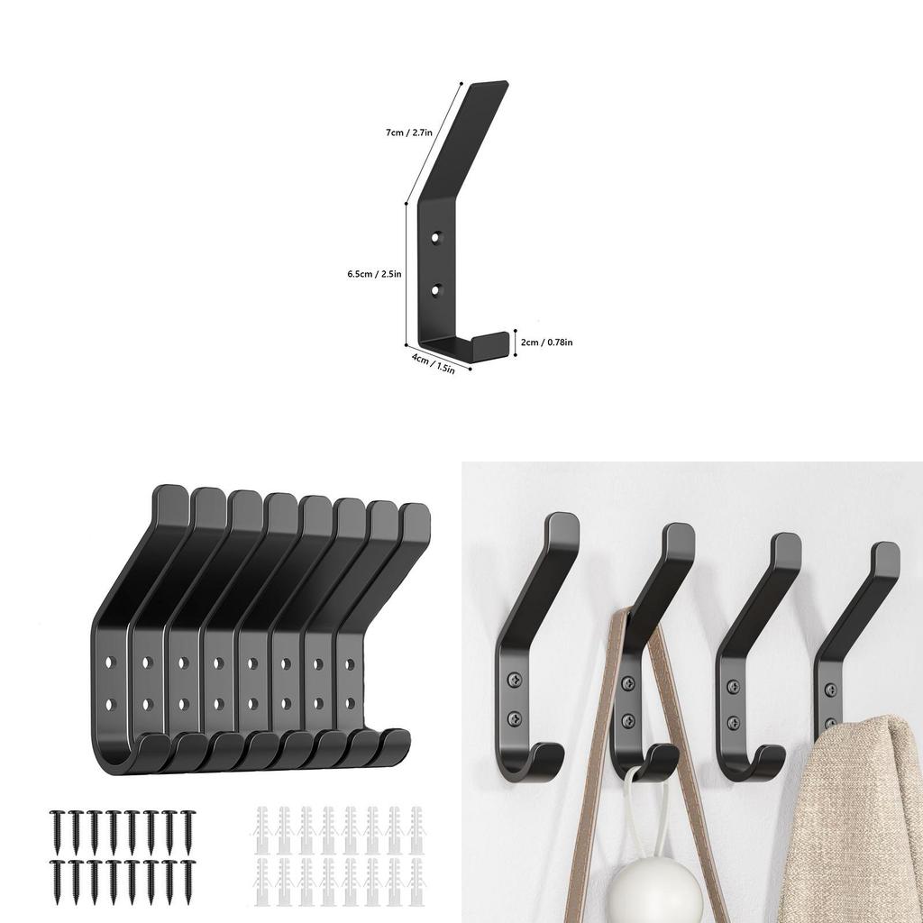 Stainless Wall Mounted Hook Multipurpose Clothes Hanger For Backpack Hat Towel Keys Home Storage