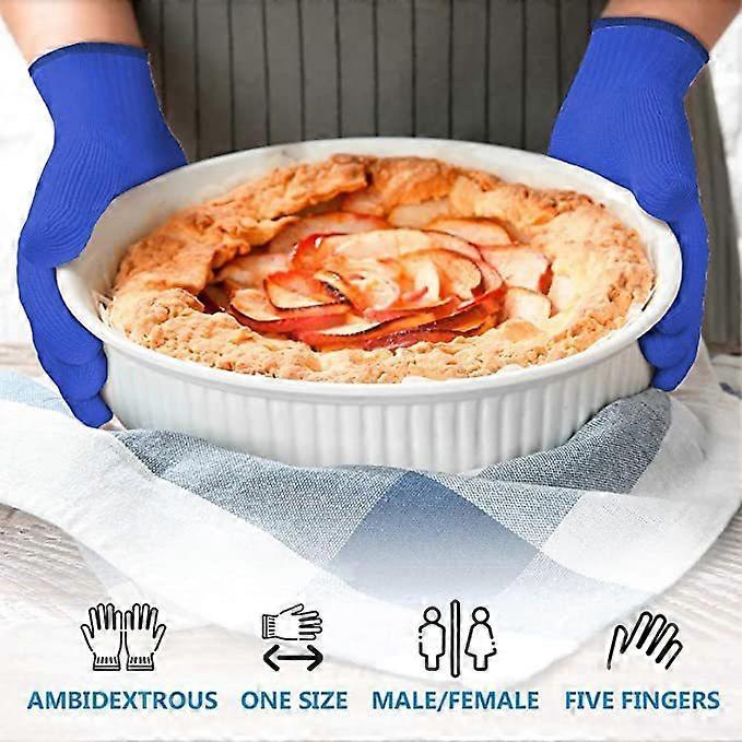 Hitzebeständige Rote Doppel-Backhandschuhe für den Küchengebrauch Einheitsgröße (26.5)