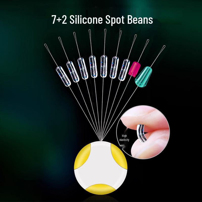 7+2 Space Beans Float Seat Set: Full Silicone Space Beans with 8-Shaped Ring Mainline Accessories