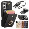 Phone Case: for iPhone Case Wallet with Card Holder, 360°Rotation Finger Ring Holder Kickstand,