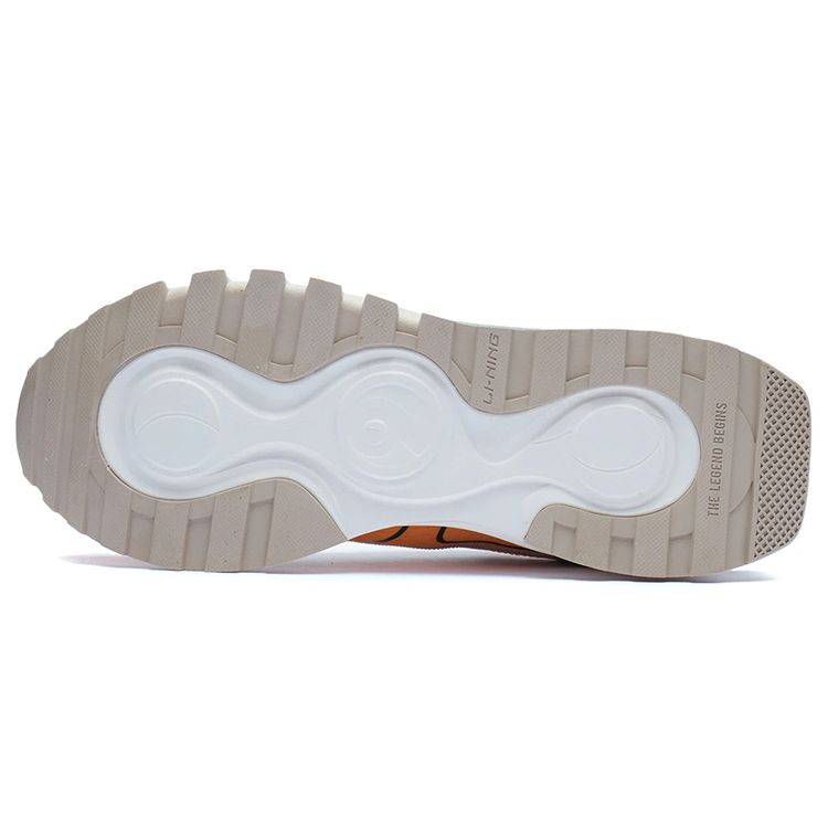 Li Ning Fang Yuan Evo Shock Absorbing Non-Slip Wear-Resistant Low-Top Running Shoes Men Running Shoes Gold Orange AGCR227-5
