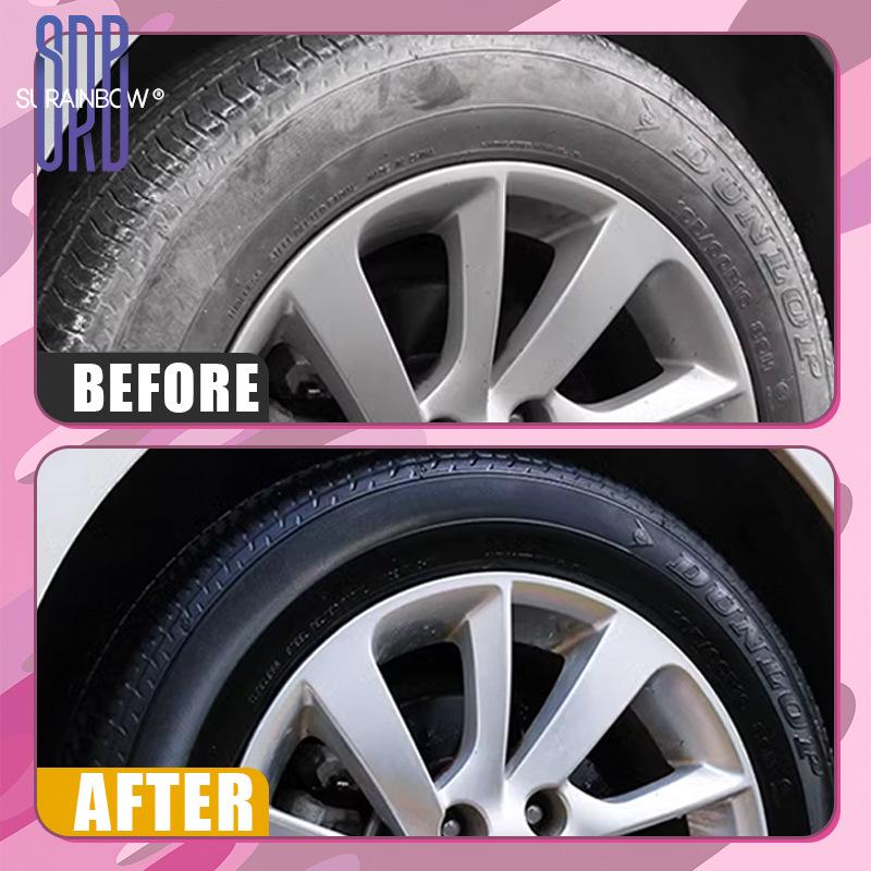 1Pcs Protection Long-Lasting Tire Shine Spray 100Ml Motorcycle Black Wet Look Tire Shine Dressing For Deep Glossy Finish