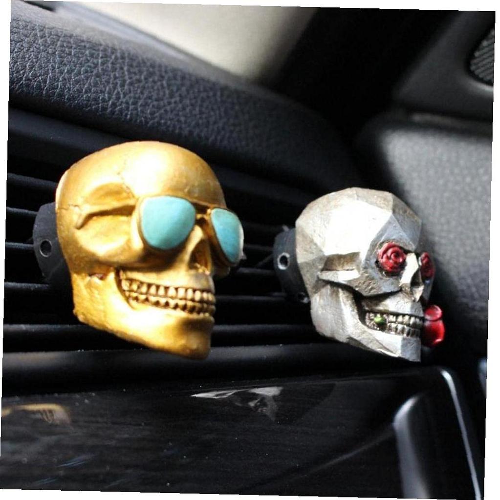 Skull Car , Scary, Clip Type, Air Conditioner, , , Gift, Halloween, Car Decoration, Set of 2
