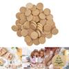 3CM Round Wood Circle for Craft Wooden Slices Thick Wood Coins Blank Wooden Bulk Wood Discs Cutout Chips for DIY Arts Projects