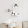 VidaXL Wall Shelves 3 Pcs White Engineered Wood, Floating Shelf, Wall Display Shelf, Shelf for CDs, 853308
