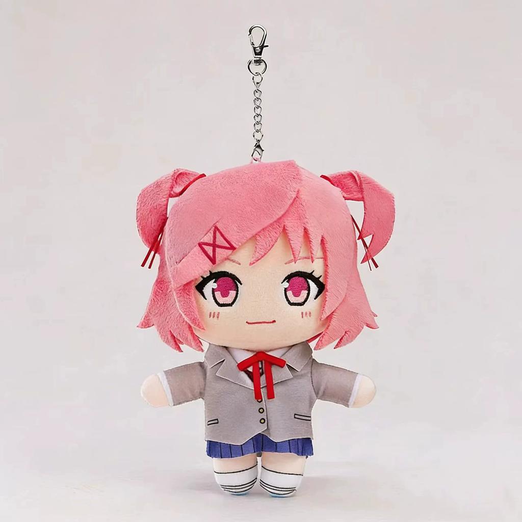 Anime Natsuki Plüschtier Doki Doki Literature Club Zubehör Weiche Stoffpuppe Schlüsselanhänger Cartoon Anhänger Für Fans Geburtstagsgeschenk